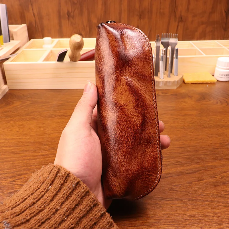 First-layer Cowhide Pencil Cas - đánh giá và giá Tan Stationery & Office Supply