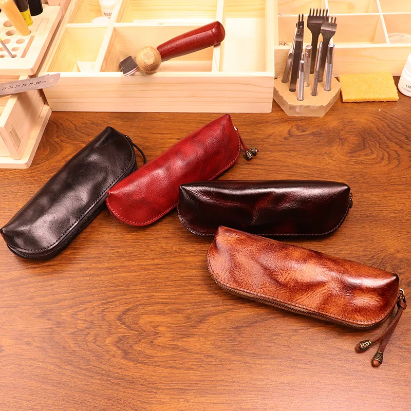 First-layer Cowhide Pencil Cas - đánh giá và giá Tan Stationery & Office Supply