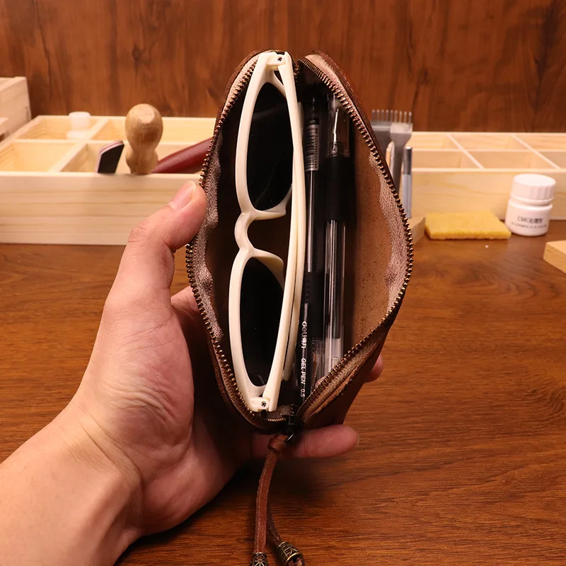 First-layer Cowhide Pencil Cas - đánh giá và giá Tan Stationery & Office Supply