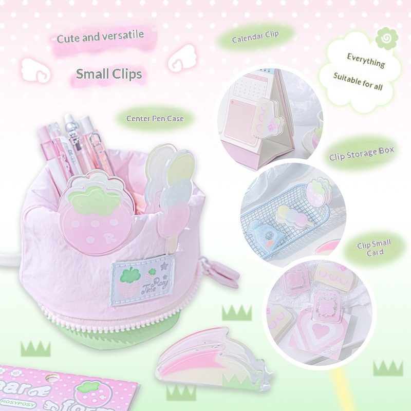 RosyPosy Clear Acrylic Clip Cu - đánh giá và giá Binder Clip Assorted