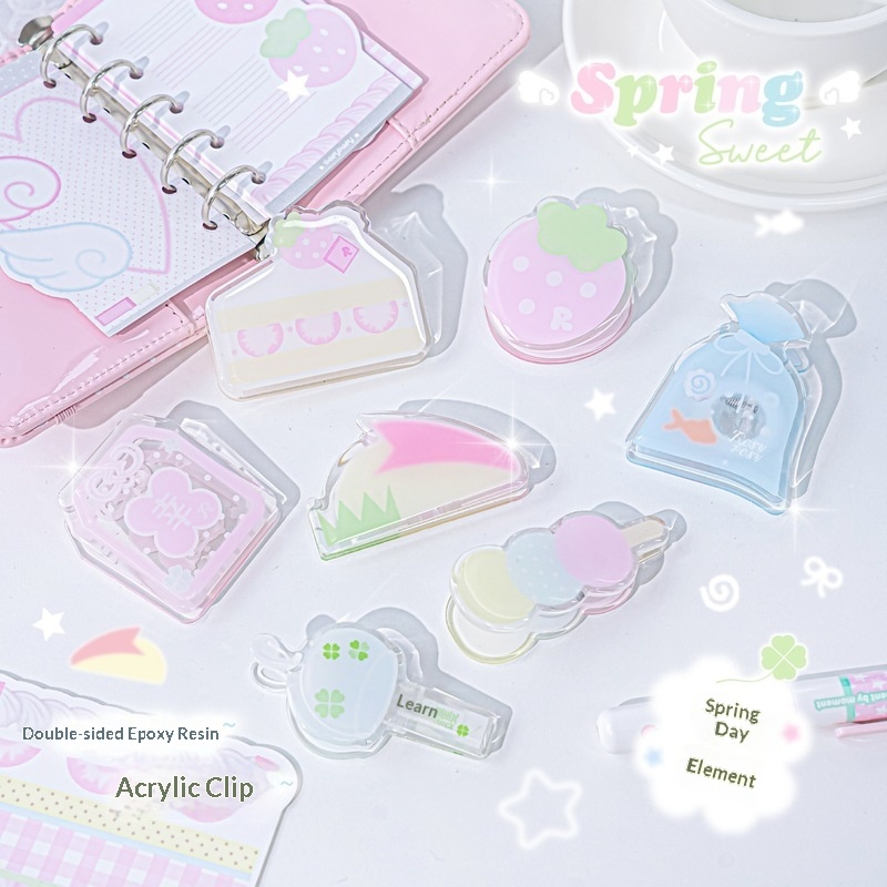 RosyPosy Clear Acrylic Clip Cu - đánh giá và giá Binder Clip Assorted