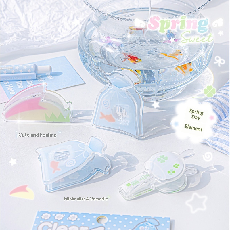 RosyPosy Clear Acrylic Clip Cu - đánh giá và giá Binder Clip Assorted