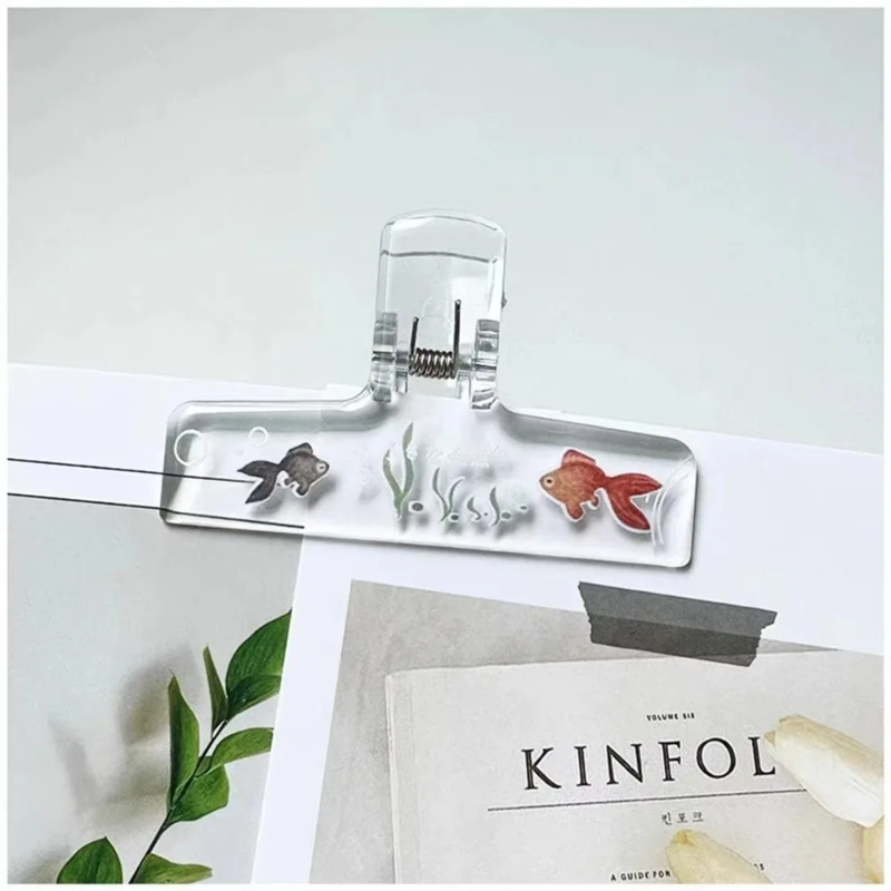 1PC Transparent Acrylic Goldfi - đánh giá và giá Binder Clip Assorted